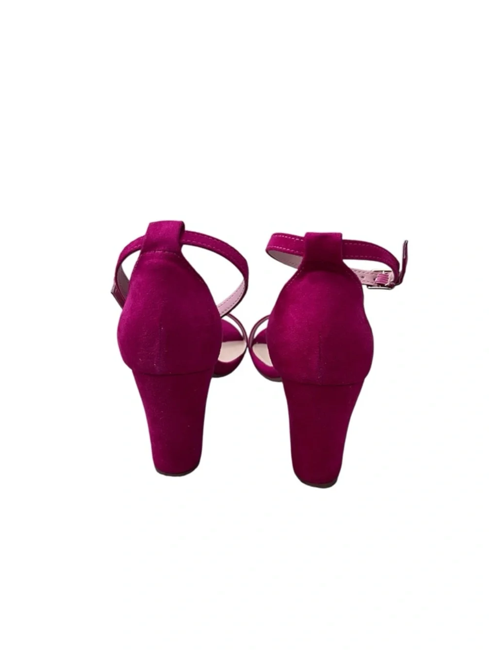 Trary Fuchsia Block Heel Ankle-Strap Sandal - Women Size: 8 1/2
